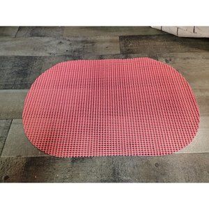 Red Non slip table shelf placemat decor
